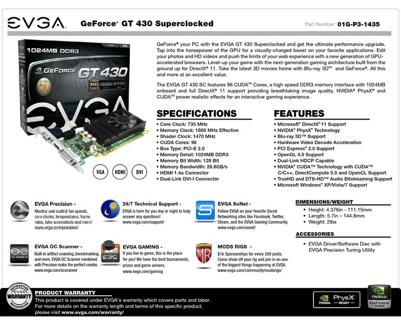EVGA GeForce GT 430 SuperClocked User manual