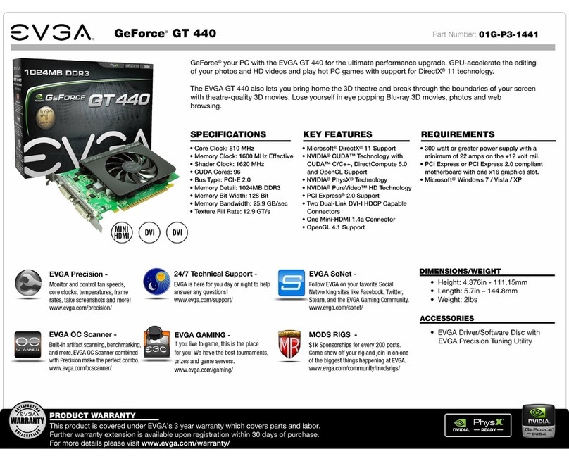 EVGA GeForce GT 440 1024MB User manual EVGA GeForce GT 440 1024MB User manual