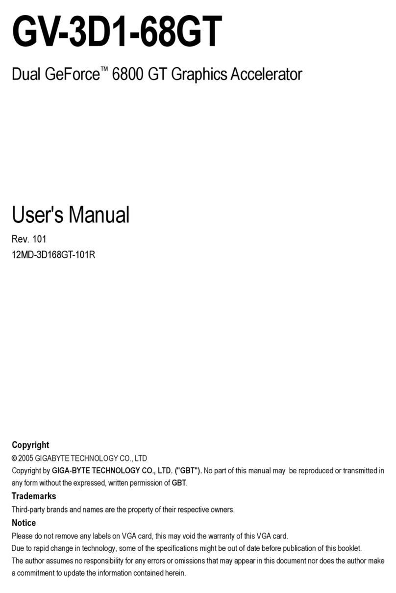 Gigabyte GV-3D1-68GT User manual
