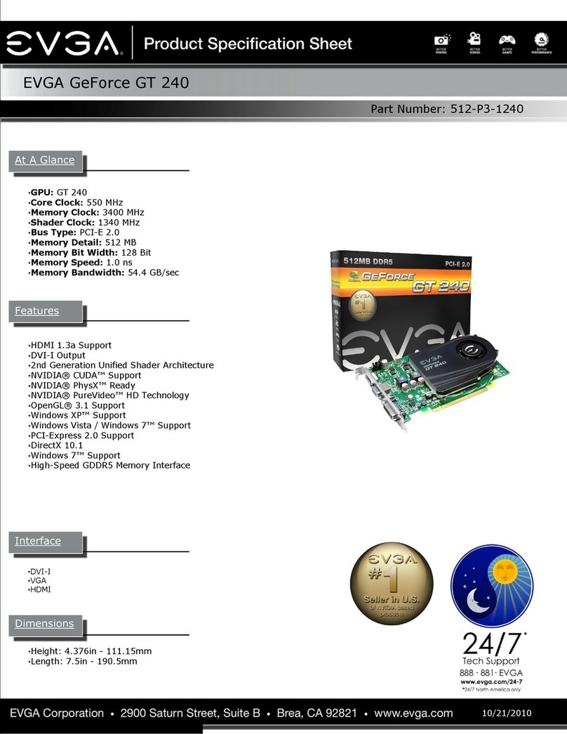 EVGA GeForce GT 240 Installation instructions EVGA GeForce GT 240 Installation instructions
