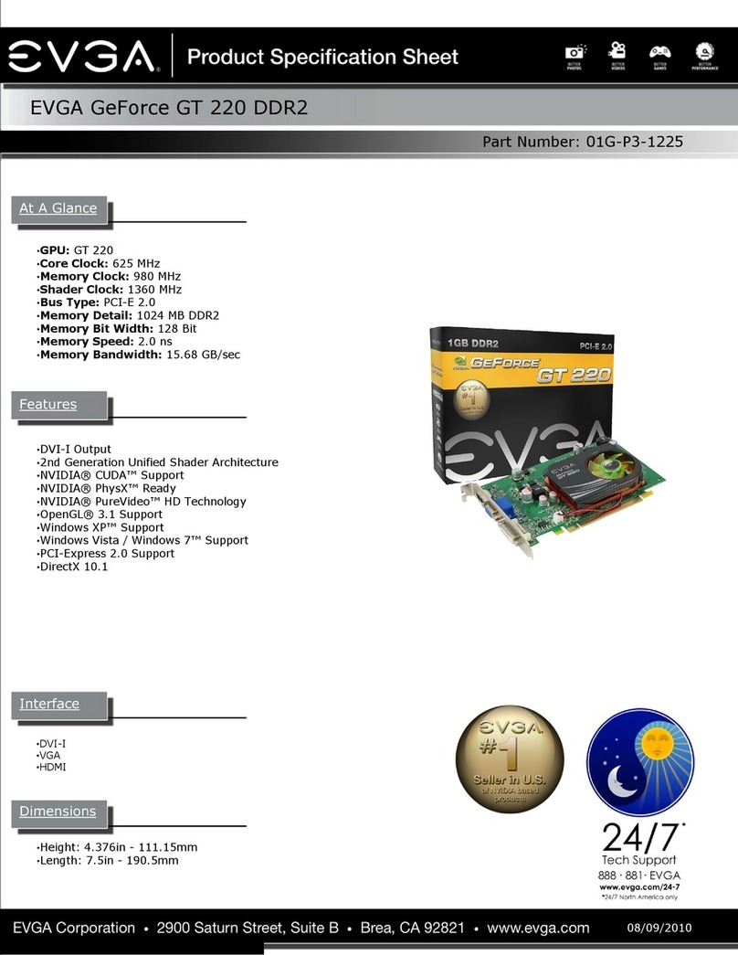 EVGA GeForce GT 220 DDR2 Installation instructions