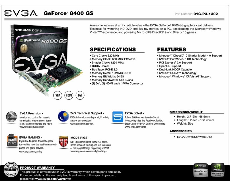 EVGA GeForce 8400 GS DDR3 User manual EVGA GeForce 8400 GS DDR3 User manual
