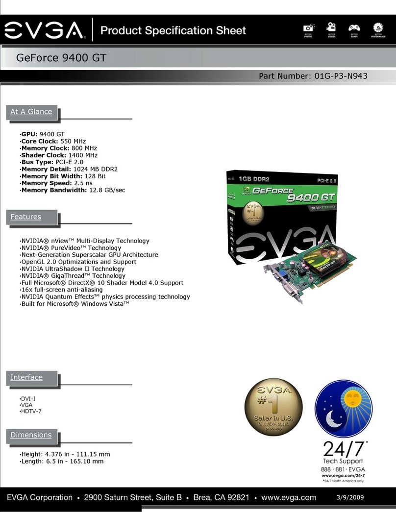 EVGA GeForce 9400 GT Installation instructions EVGA GeForce 9400 GT Installation instructions