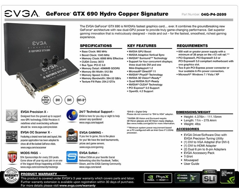 EVGA GeForce GTX 690 Hydro Copper Signature User manual