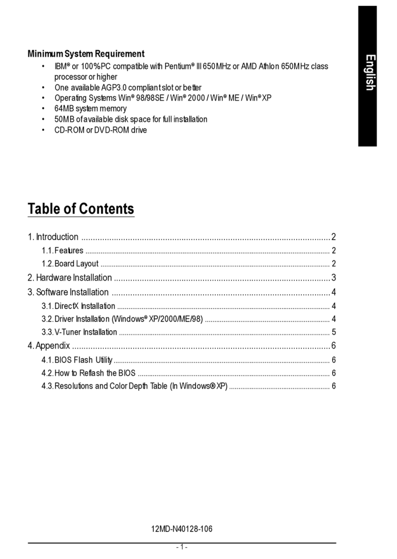 Gigabyte GV-N40128DE manual