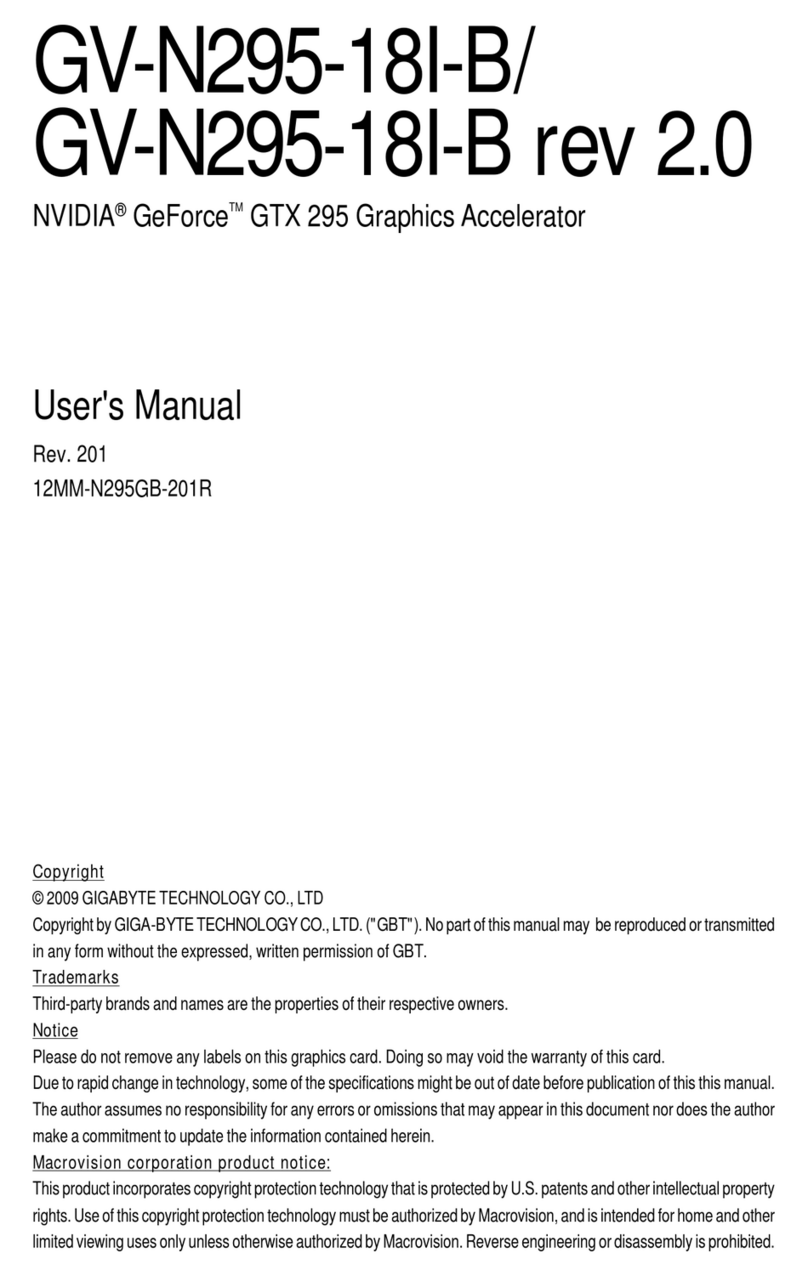 Gigabyte GV-N295-18I-B User manual