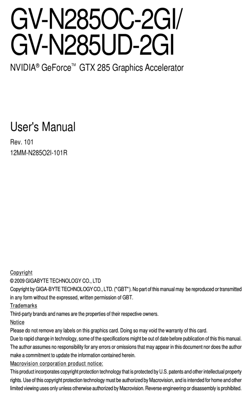 Gigabyte GV-N285OC-2GI user manual