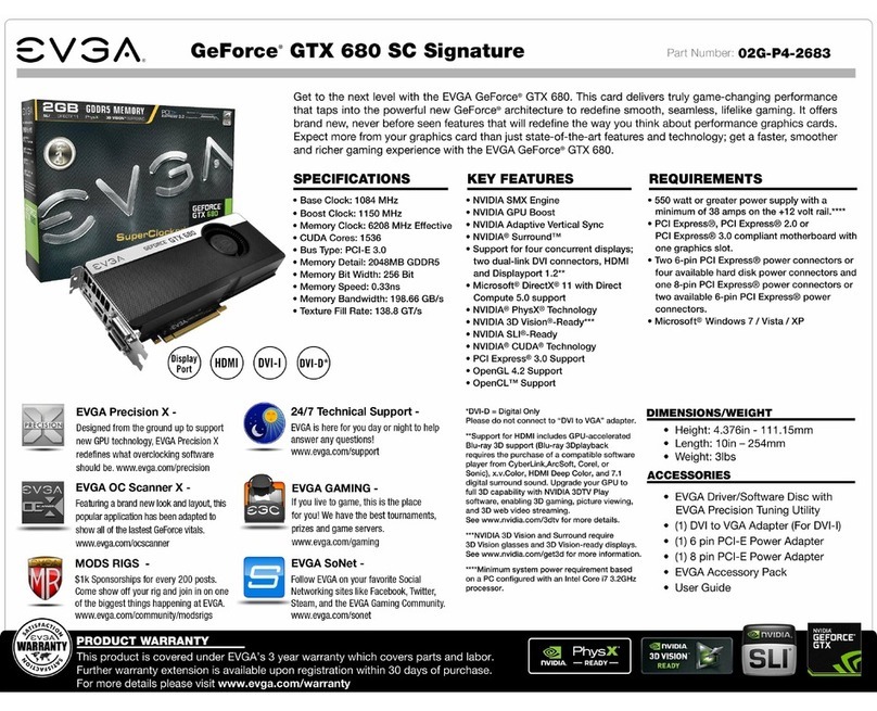 EVGA GeForce GTX 680 SC Signature specification