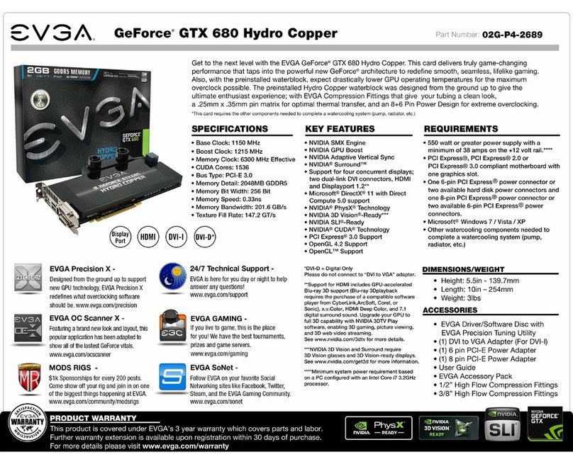 EVGA GeForce GTX 680 Hydro Copper User manual