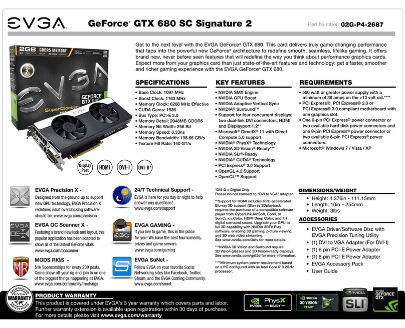 EVGA GeForce GTX 680 SC Signature 2 specification