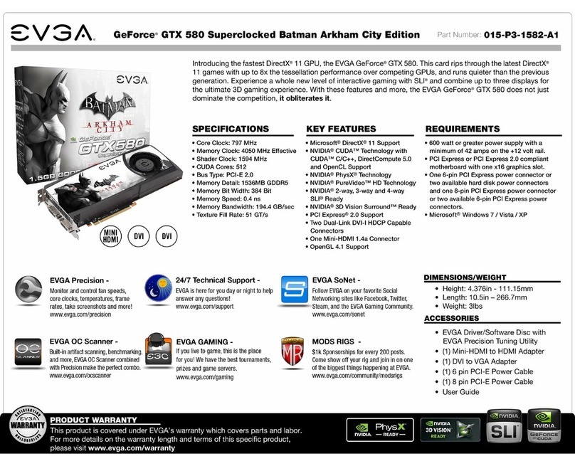 EVGA GeForce GTX 580 Batman: Arkham City Edition specification