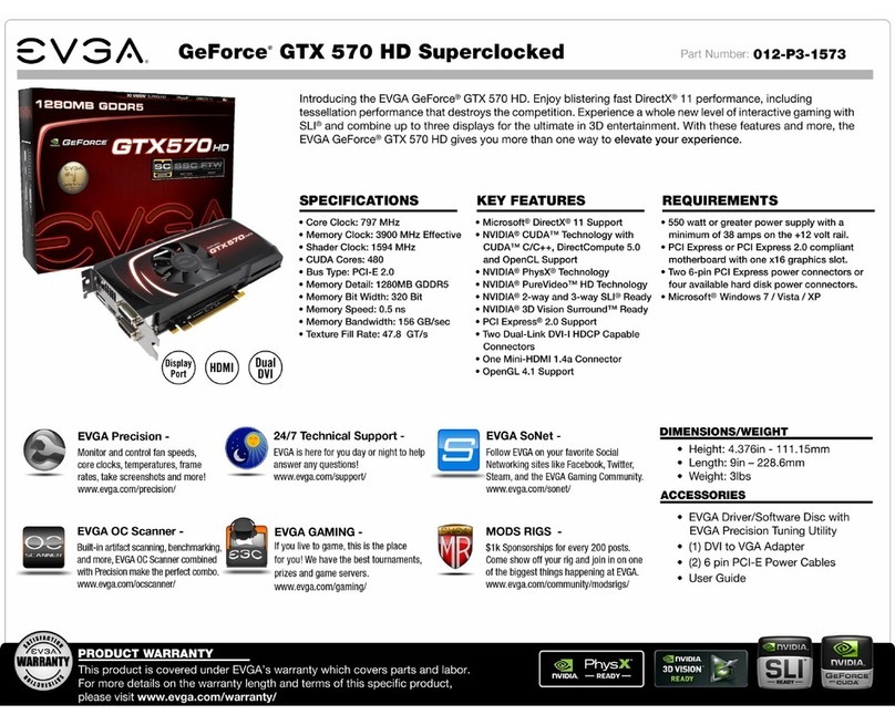 EVGA GeForce GTX 570 HD Superclocked specification