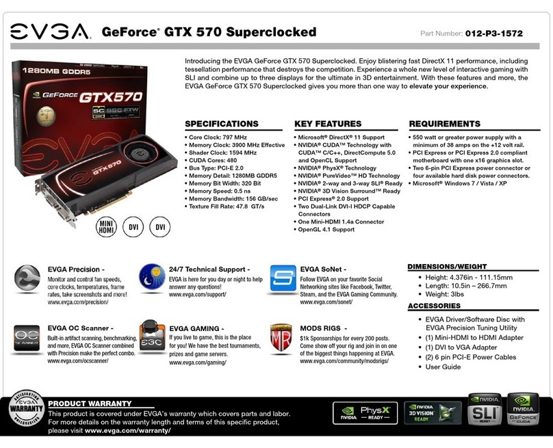 EVGA GeForce GTX 570 Superclocked User manual