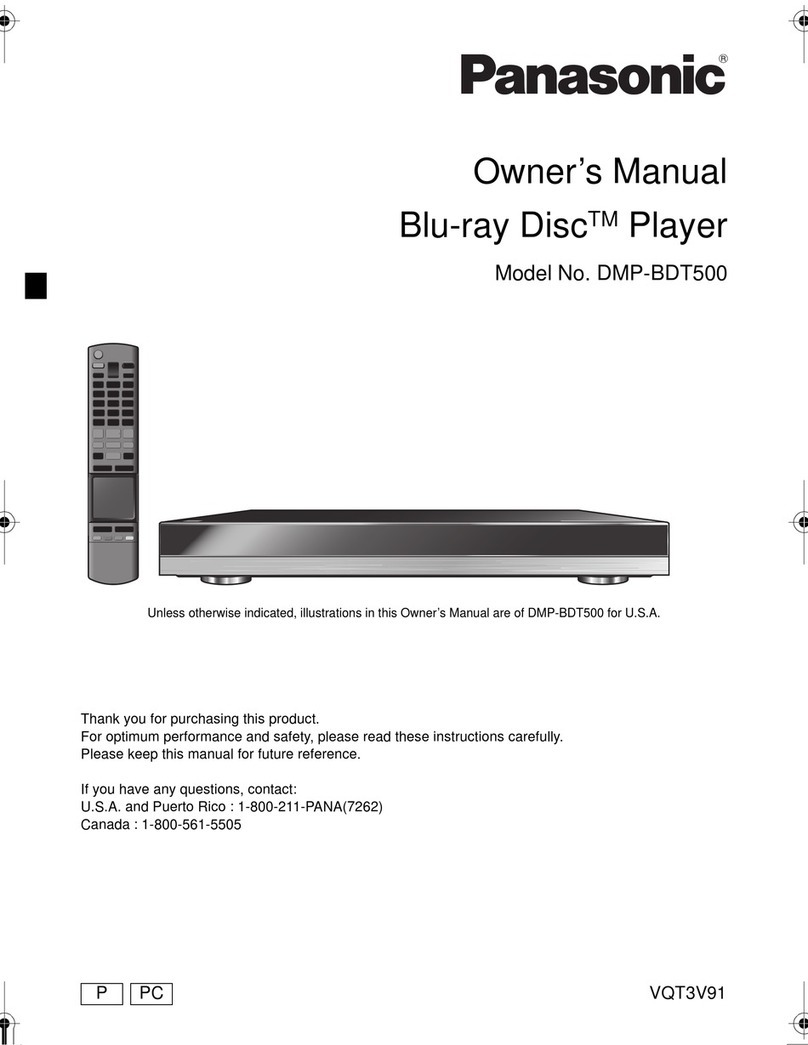 Panasonic DMP-BDT500 User manual
