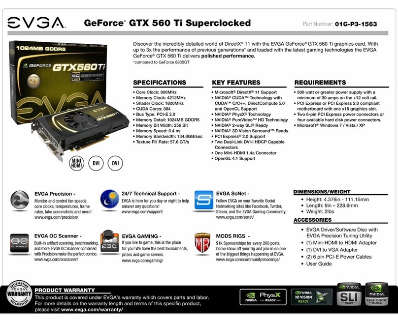 EVGA GeForce GTX 560 Ti Superclocked User manual