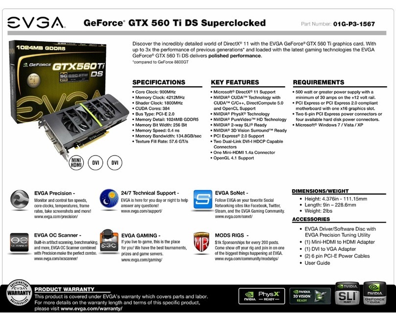 EVGA GeForce GTX 560 Ti DS Superclocked specification