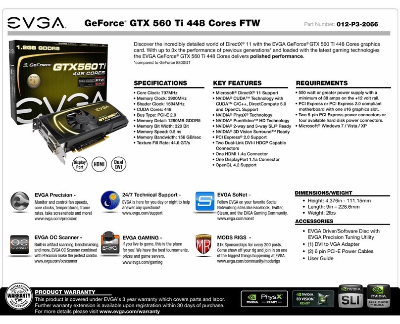 EVGA GeForce GTX 560 Ti 448 Cores FTW User manual EVGA GeForce GTX 560 Ti 448 Cores FTW User manual