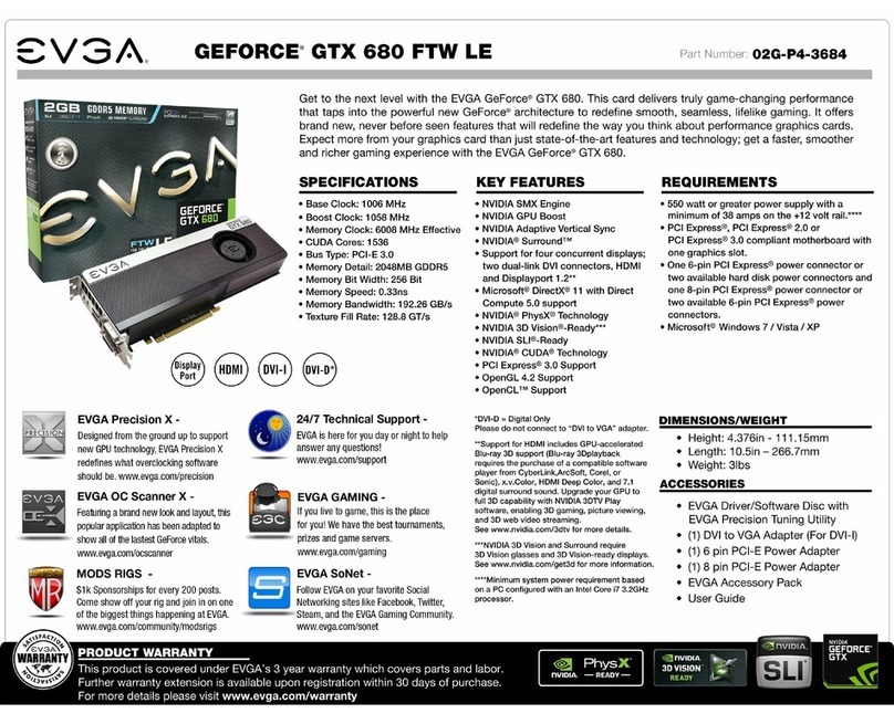 EVGA GeForce GTX 680 FTW LE specification