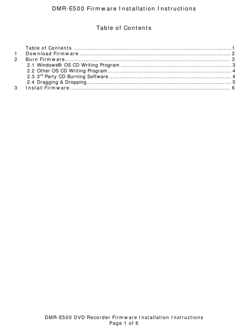 Panasonic DMR-E500HS Use and care manual