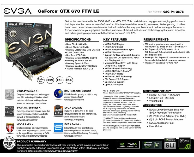 EVGA GeForce GTX 670 FTW LE specification