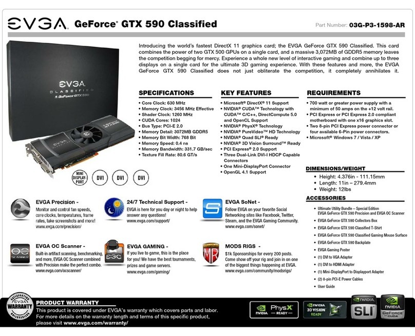 EVGA GeForce GTX 590 Classified User manual