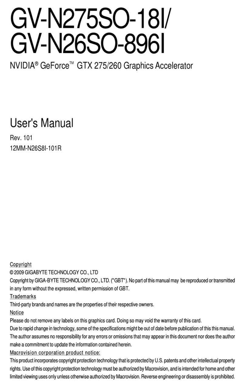 Gigabyte GV-N26SO-896I User manual Gigabyte GV-N26SO-896I User manual