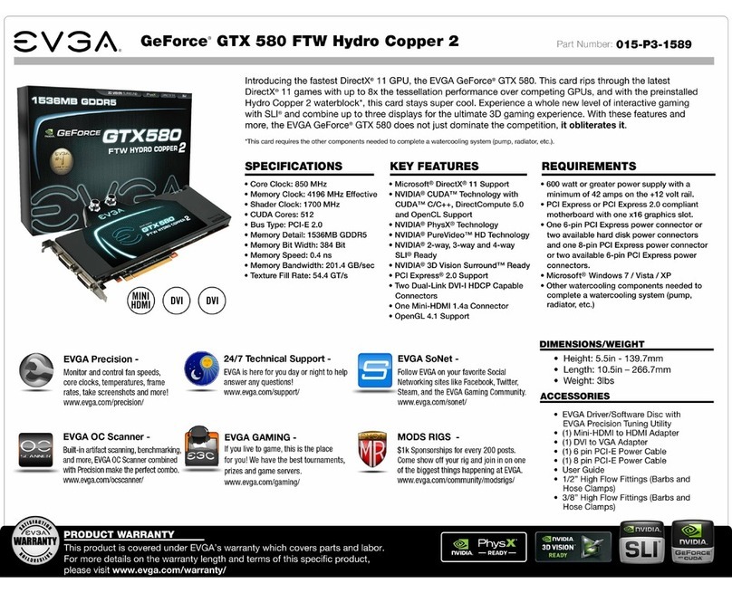 EVGA GeForce GTX 580 FTW Hydro Copper 2 User manual