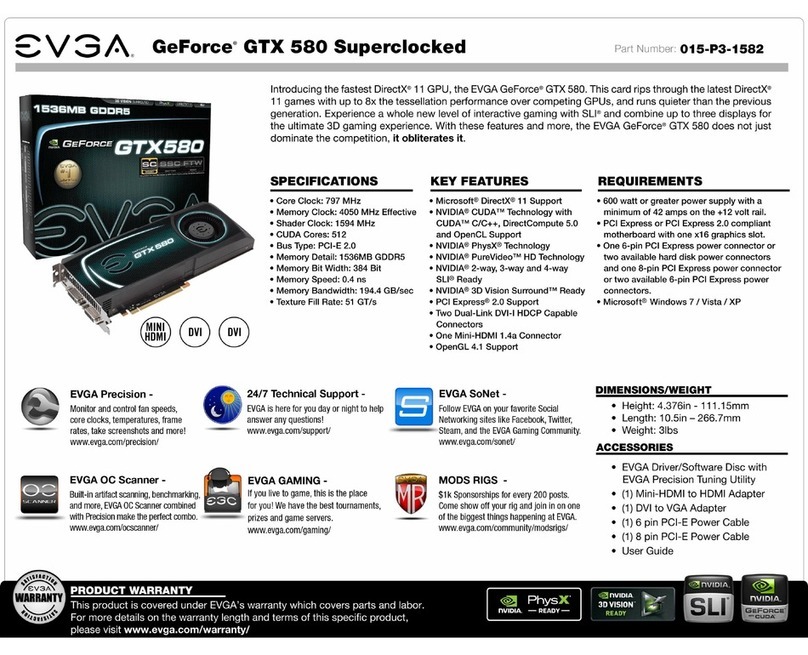 EVGA GeForce GTX 580 Superclocked User manual