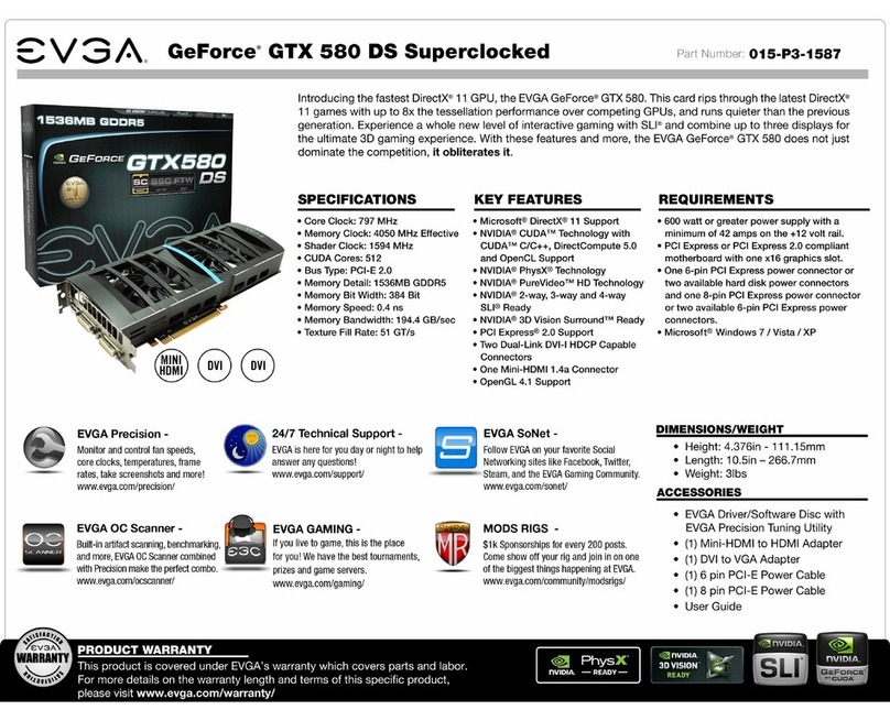 EVGA GeForce GTX 580 DS Superclocked User manual EVGA GeForce GTX 580 DS Superclocked User manual