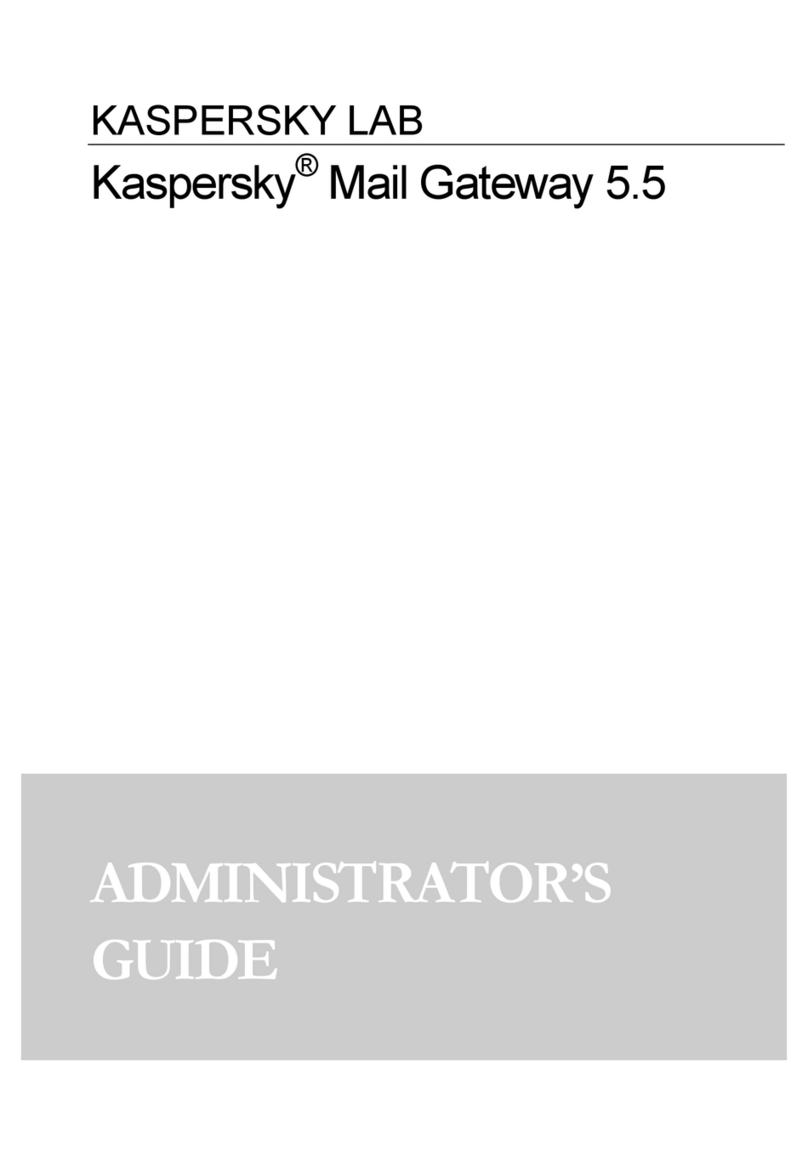 KAPERSKY MAIL GATEWAY 5.5 - Service manual KAPERSKY MAIL GATEWAY 5.5 - Service manual