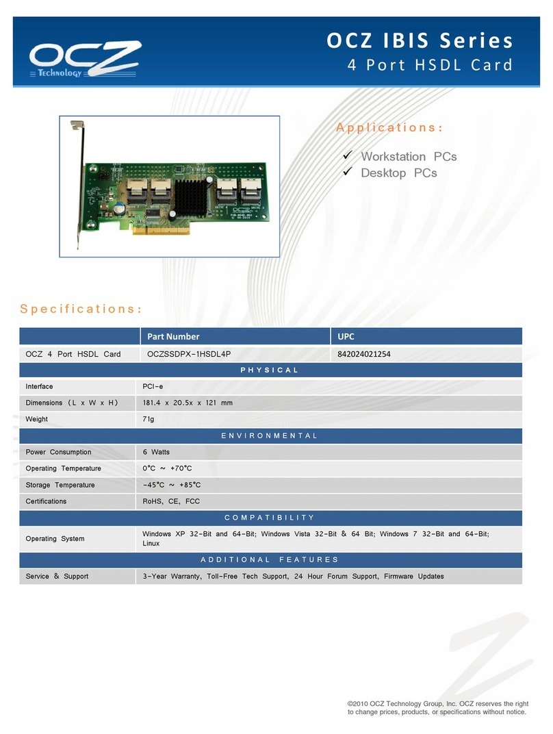 OCZ 4 PORT HSDL CARD datasheet