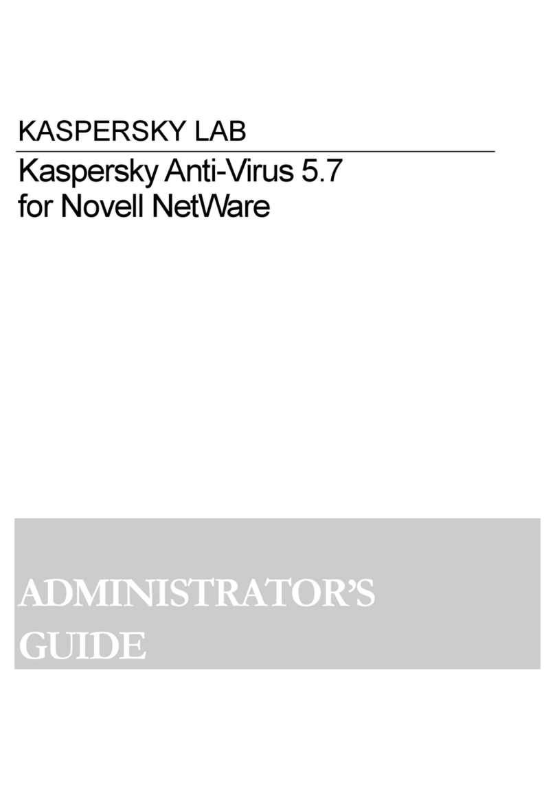 KAPERSKY ANTI-VIRUS 5.7 - FOR NOVELL NETWARE Service manual KAPERSKY ANTI-VIRUS 5.7 - FOR NOVELL NETWARE Service manual