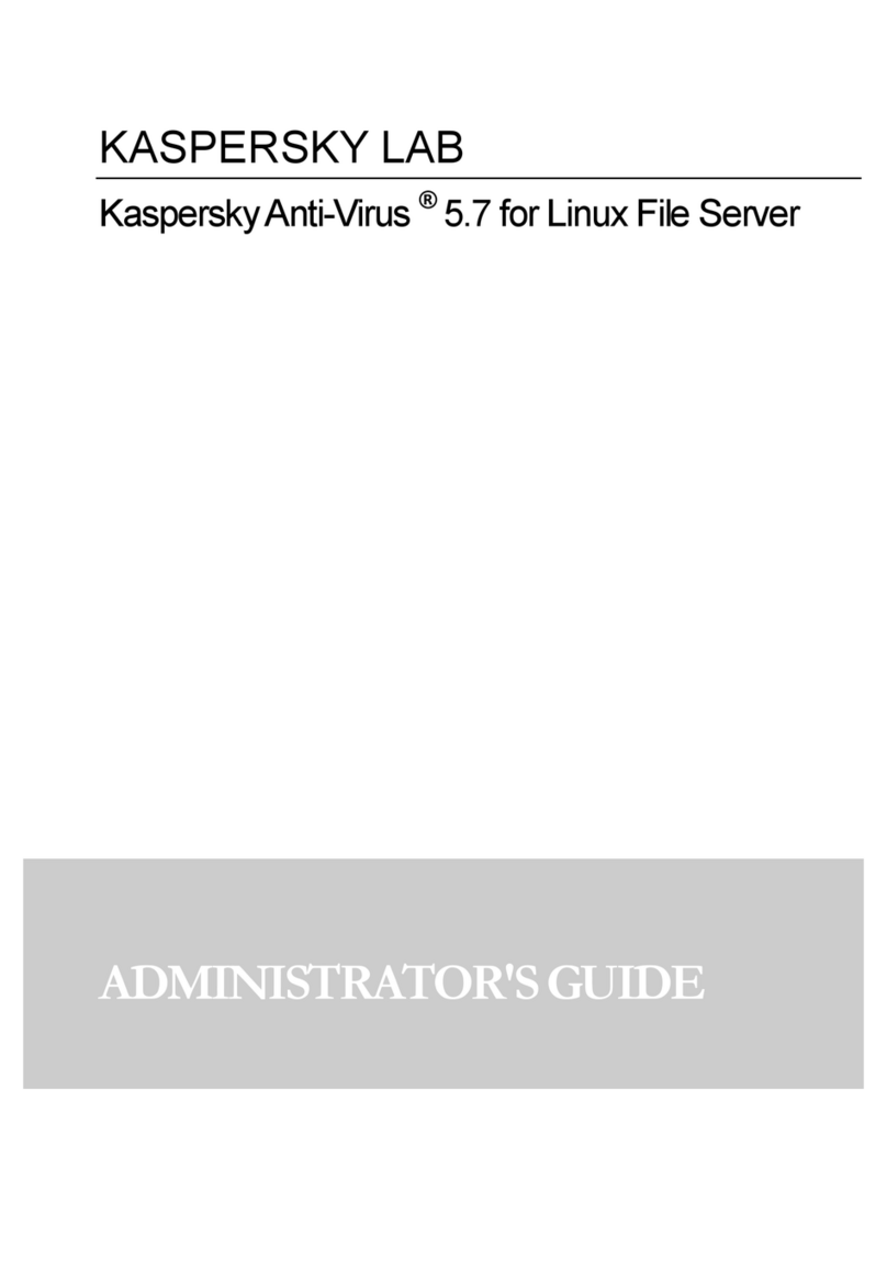KAPERSKY ANTI-VIRUS 5.7 - FOR LINUX FILE SERVER Service manual