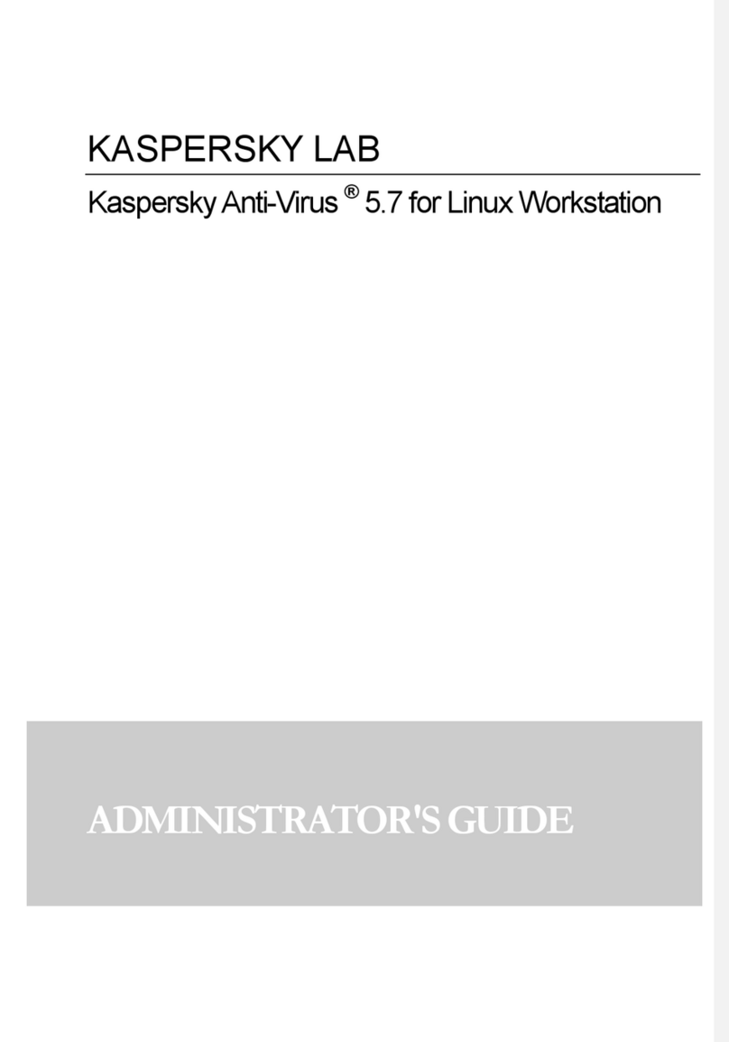 KAPERSKY ANTI-VIRUS 5.7 - FOR LINUX FILE SERVER Service manual KAPERSKY ANTI-VIRUS 5.7 - FOR LINUX FILE SERVER Service manual