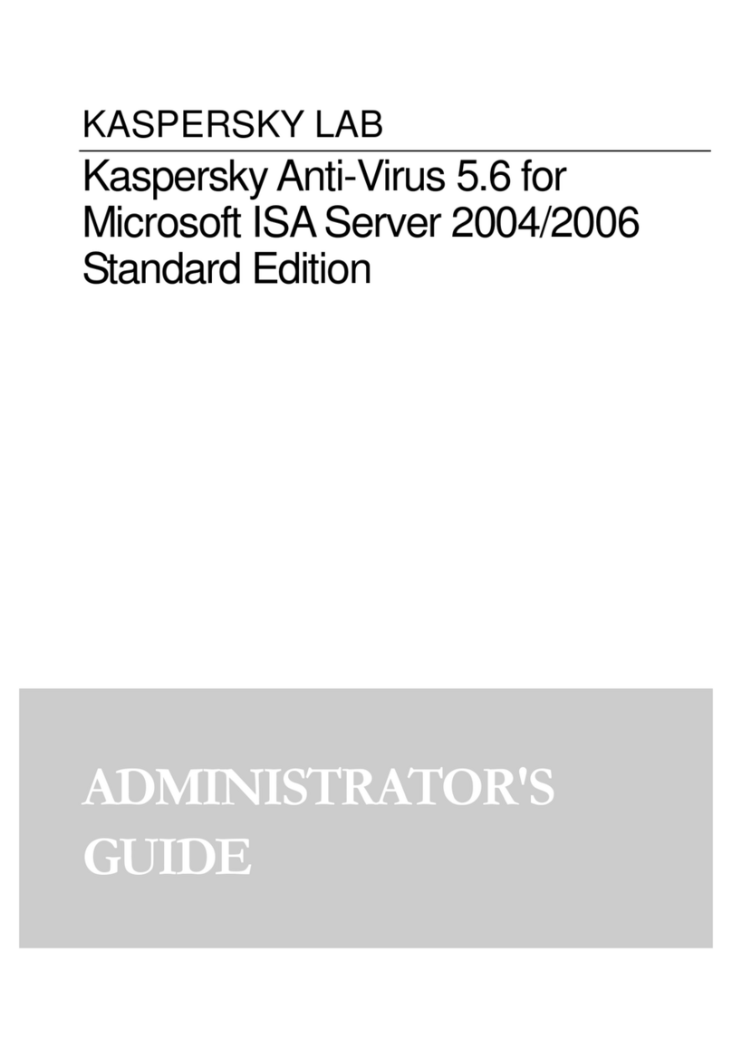 KAPERSKY ANTI-VIRUS 5.6 - FOR MICROSOFT ISA SERVER 2004-2006 STANDARD... Service manual KAPERSKY ANTI-VIRUS 5.6 - FOR MICROSOFT ISA SERVER 2004-2006 STANDARD... Service manual