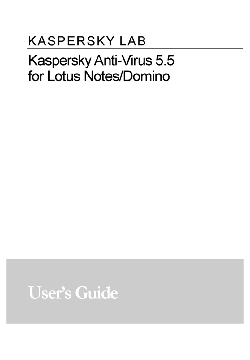 KAPERSKY ANTI-VIRUS 5.5 - FOR LOTUS NOTES-DOMINO User manual KAPERSKY ANTI-VIRUS 5.5 - FOR LOTUS NOTES-DOMINO User manual