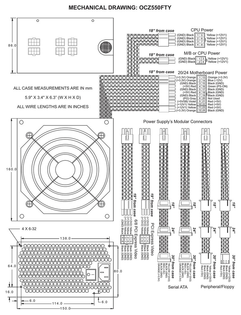 OCZ OCZ550FTY - MECHANICAL DRAWING User manual