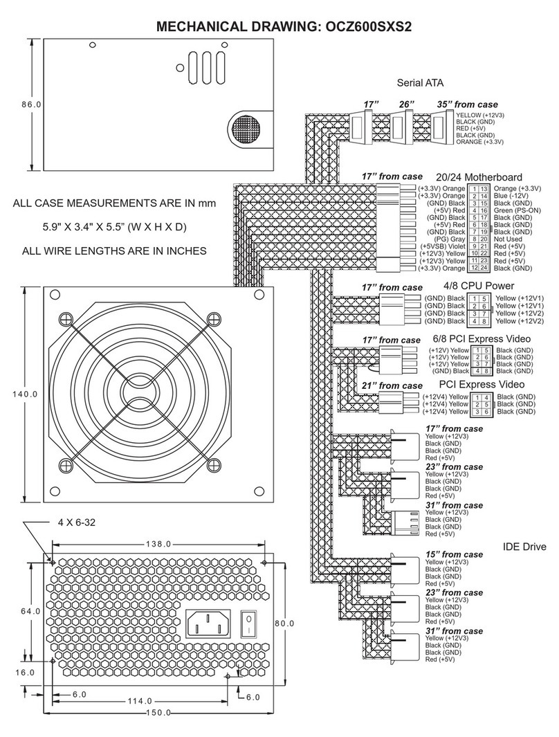 OCZ OCZ600SXS2 - MECHANICAL DRAWING manual