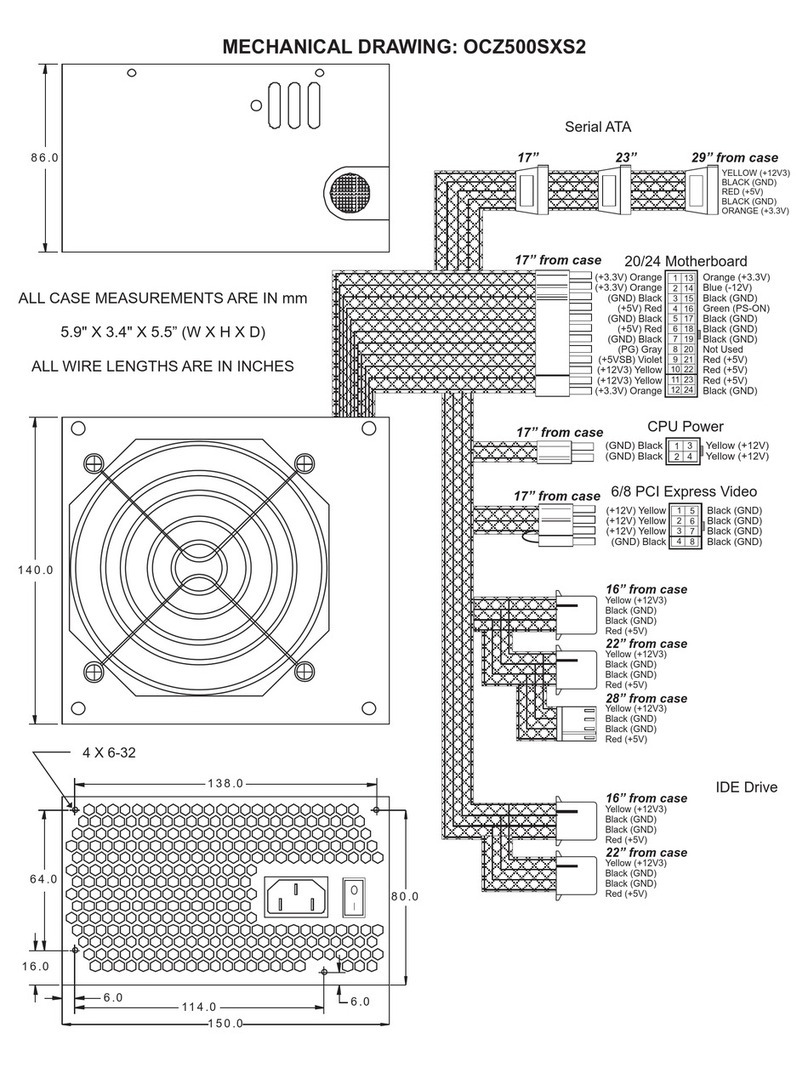 OCZ OCZ500SXS2 - MECHANICAL DRAWING manual