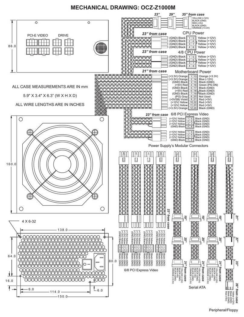 OCZ OCZ-Z1000M - MECHANICAL DRAWING manual OCZ OCZ-Z1000M - MECHANICAL DRAWING manual