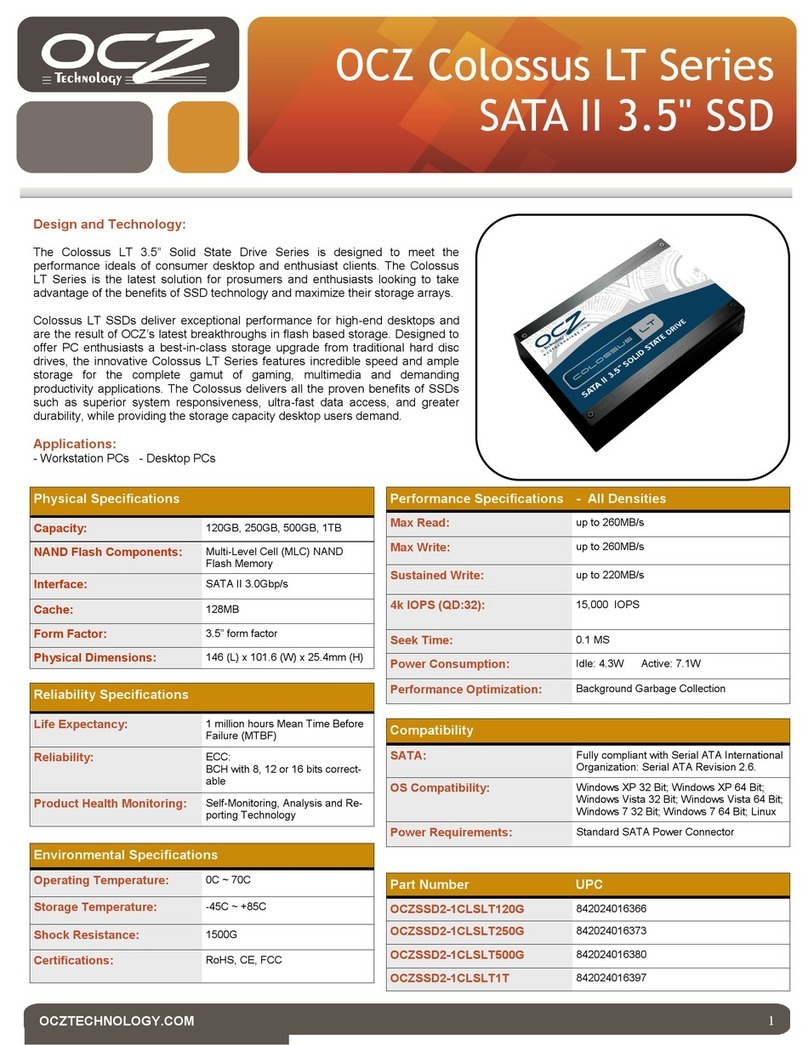 OCZ COLOSSUS LT SATA II 3.5 SSD User manual OCZ COLOSSUS LT SATA II 3.5 SSD User manual