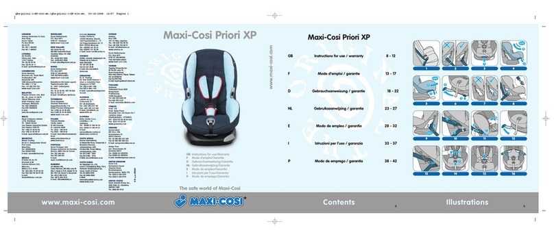 MaxiCosi Priori XP Instructions for use