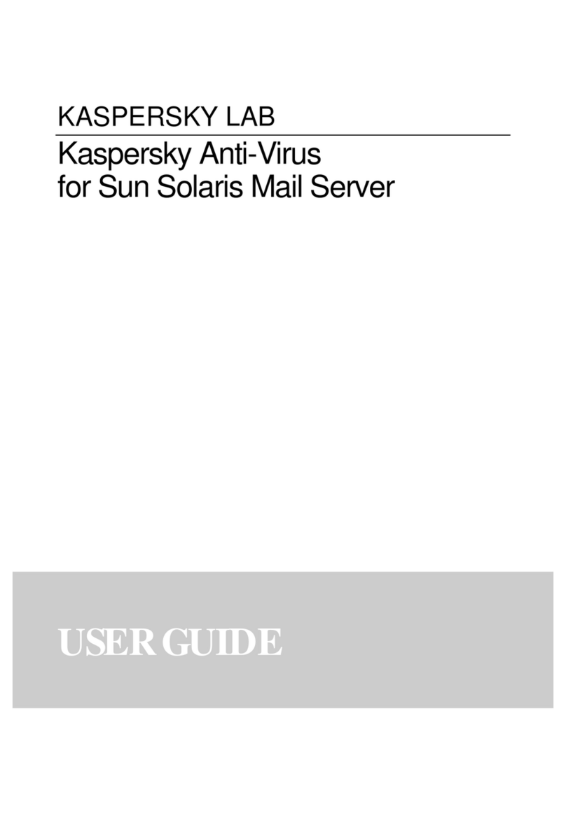 KAPERSKY ANTI-VIRUS - FOR SUN SOLARIS MAIL SERVER User manual KAPERSKY ANTI-VIRUS - FOR SUN SOLARIS MAIL SERVER User manual