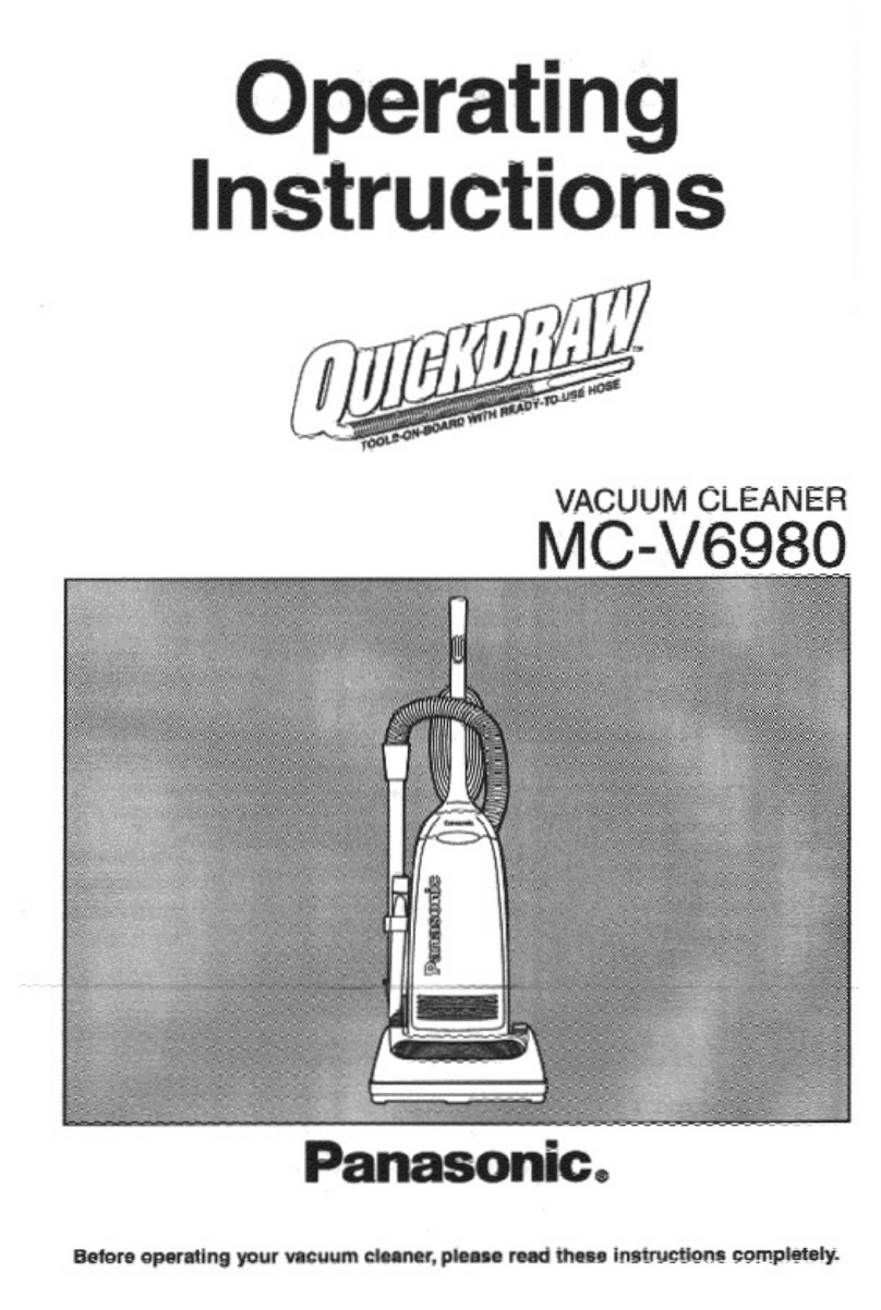 Panasonic MCV6980 - UPRIGHT VACUUM-QKDR operating instructions