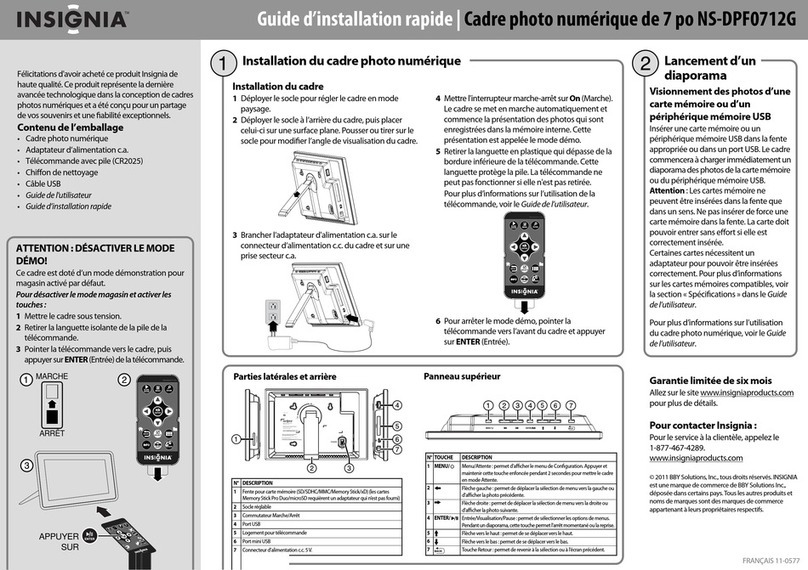 Insignia NS-DPF0712G Guide d'installation rapide