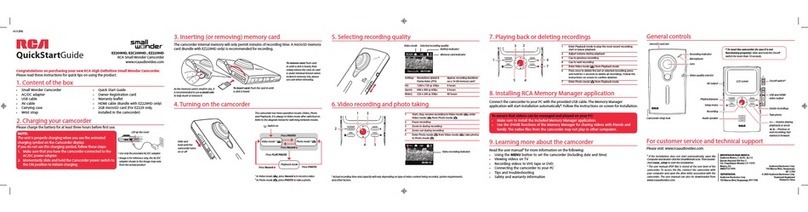 RCA EZ209HD - Small Wonder Camcorder User manual