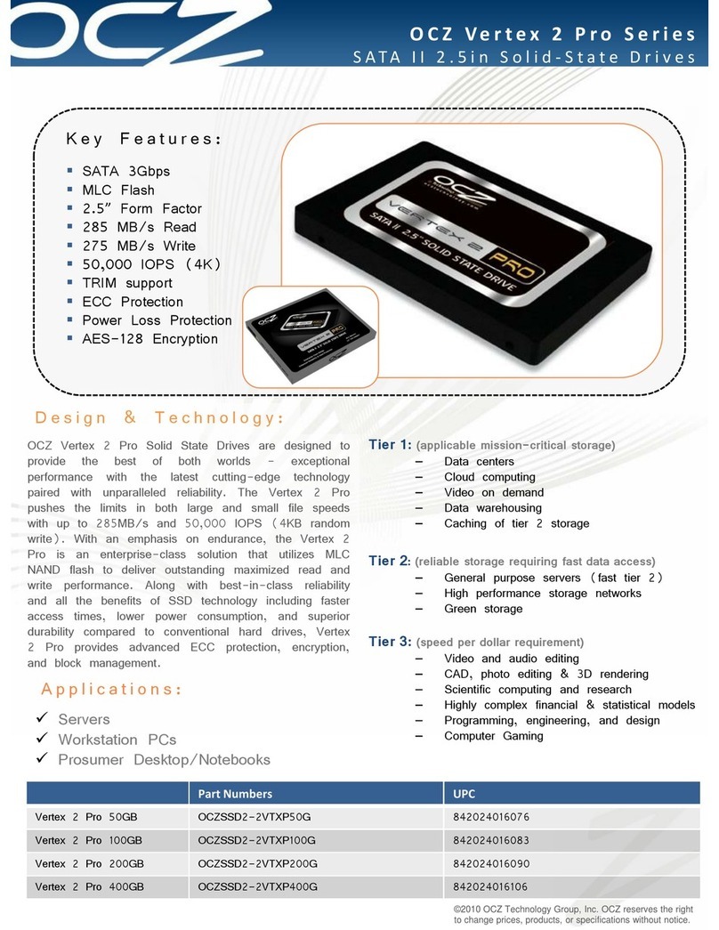 OCZ VERTEX 2 PRO Series User manual