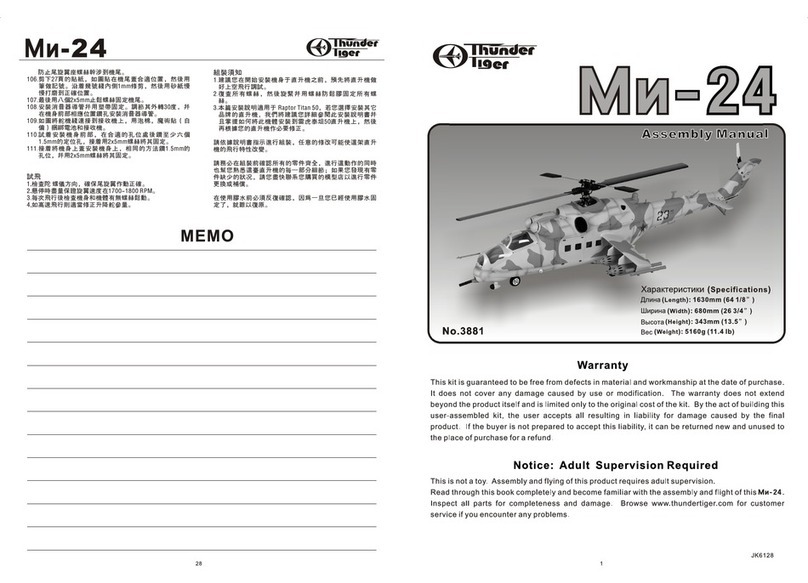 THUNDER TIGER MN-24 - ASSEMBLY manual THUNDER TIGER MN-24 - ASSEMBLY manual