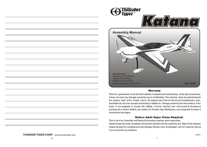 THUNDER TIGER KATANA - ASSEMBLY User manual THUNDER TIGER KATANA - ASSEMBLY User manual
