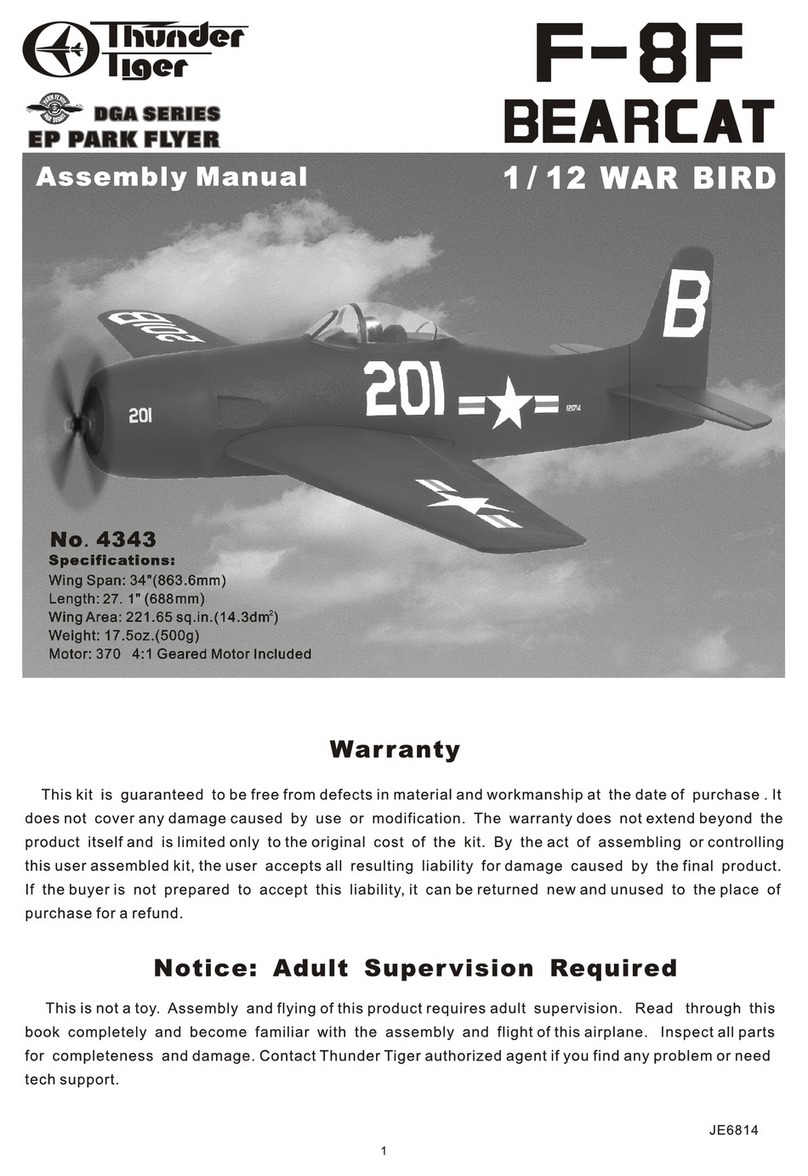 THUNDER TIGER F-8F BEARCAT - ASSEMBLY manual
